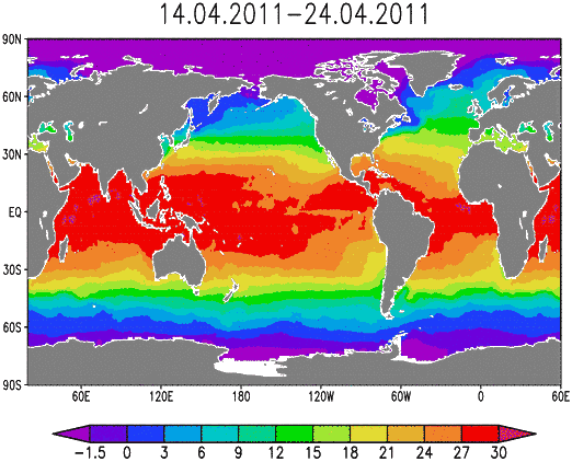 Температура поверхности Мирового океана