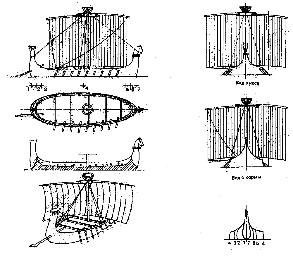 чертеж финикийского судна 720 г. до н.э.