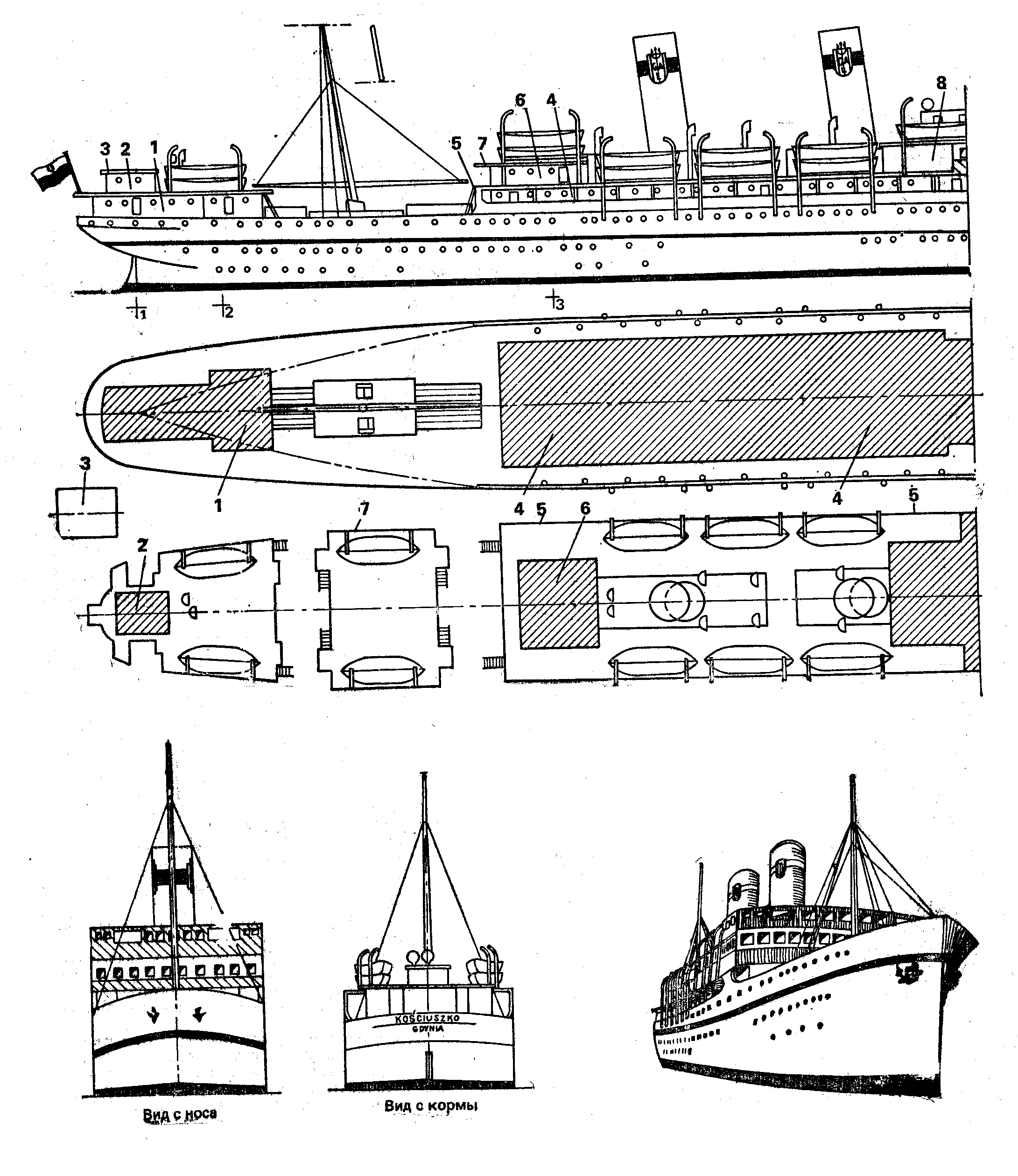 Грузопассажирское судно Костюшко